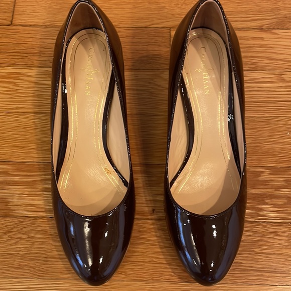 Cole Haan Chelsea low pump, Nike air, Chestnut Patent - Picture 2 of 7